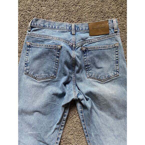 Calvin Klein Size 7 Blue Jeans- JR 5 Pocket Jean All Over Sandblast - Picture 5 of 9